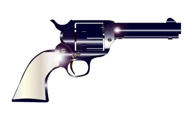 Pearl Handled Revolver clipart