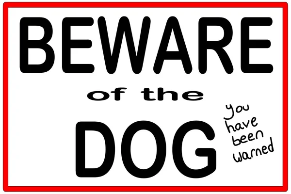 Beware Dog — Stock Vector