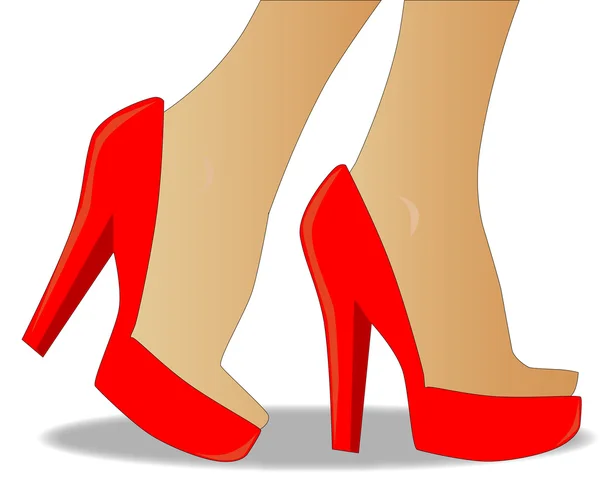 赤い靴 — ストックベクタ