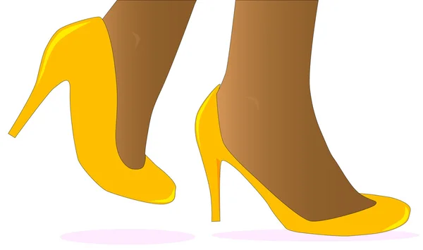 Gele schoenen — Stockvector