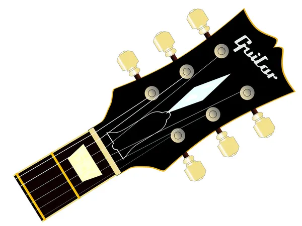 ギターのヘッド ストック — ストックベクタ