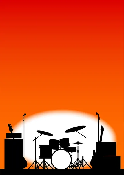 Cartaz da banda de rock — Vetor de Stock