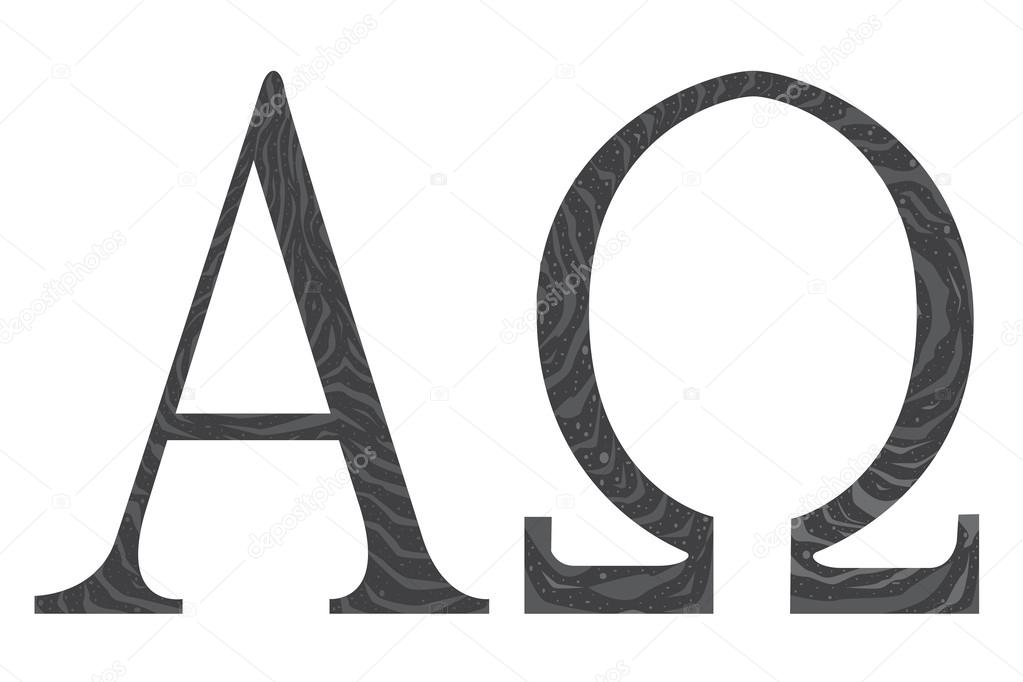 The Alpha - Omega symbols from the Christian religion.