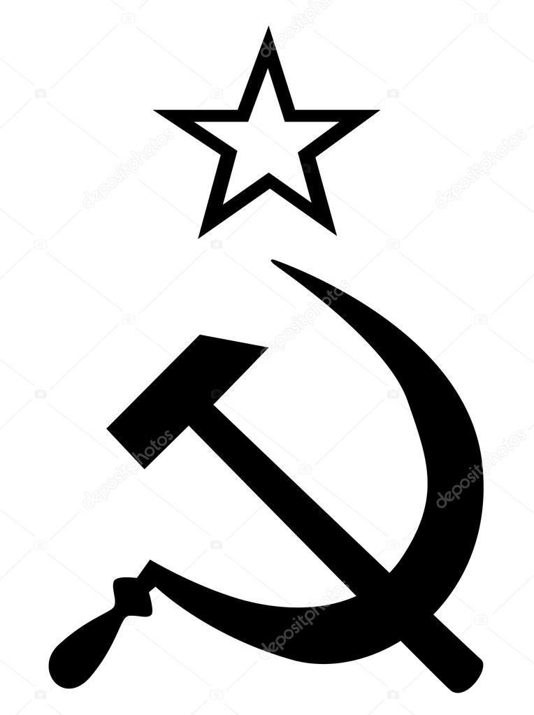 Hammer ans Sickle Black and White