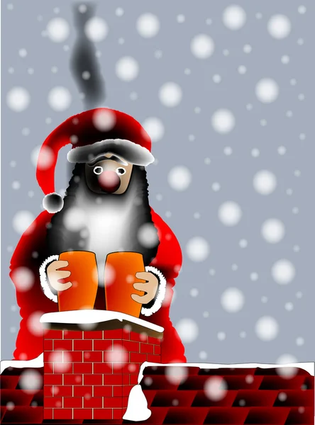 Sooty ซานตาคลอส . — ภาพเวกเตอร์สต็อก