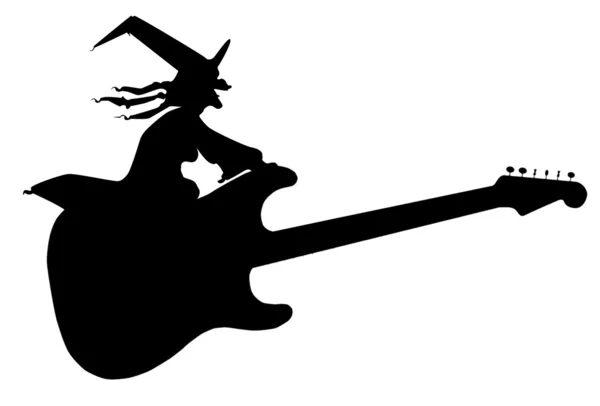 Guitar Witch — Stock Vector