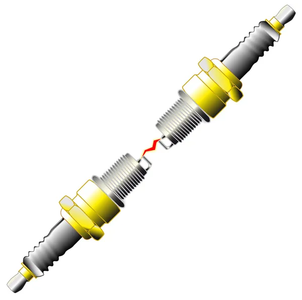 两个火花塞 — 图库矢量图片