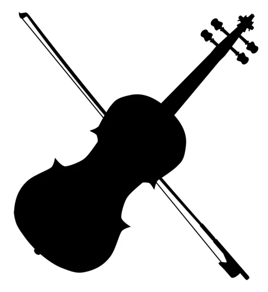 Силуэт скрипки — стоковый вектор