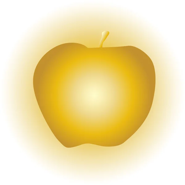 Der goldene Apfel — Stockvektor