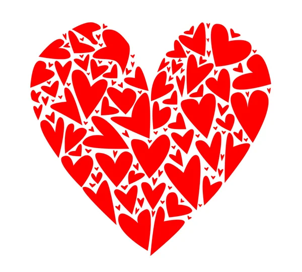 Corazón de corazones — Vector de stock