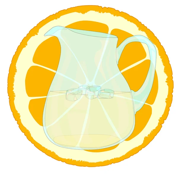Orangeade avec tranche . — Image vectorielle