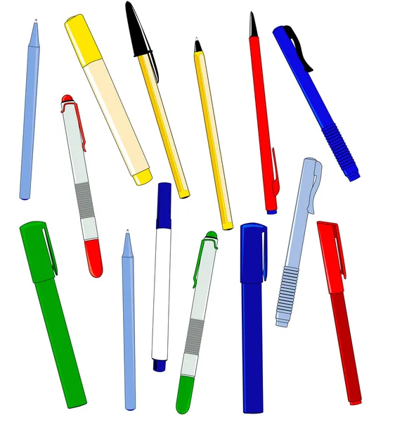 Stylos de bureau — Image vectorielle