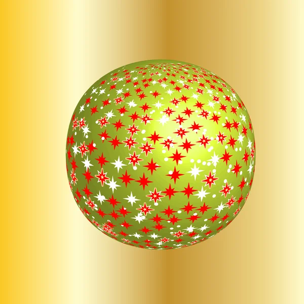 Brillante globo de Navidad — Vector de stock