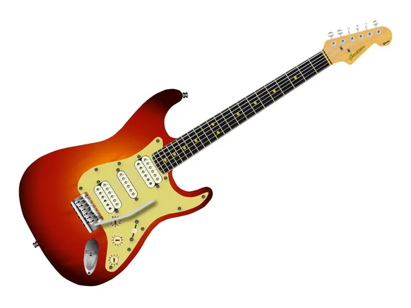 Gitara elektryczna Sunburst — Wektor stockowy