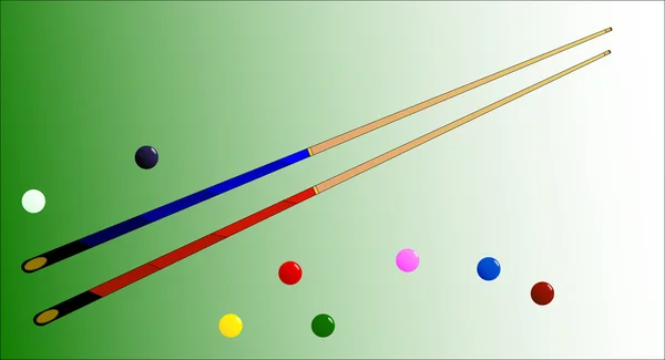 Snooker Teintes et boules — Image vectorielle