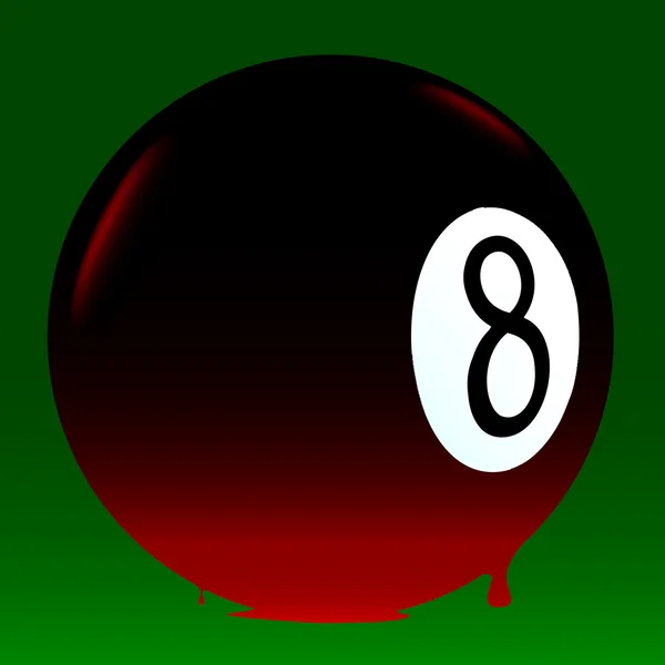 Bleeding 8 Ball — Stock Vector