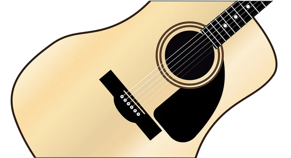 Maple Acoustic Guitar — Stock Vector