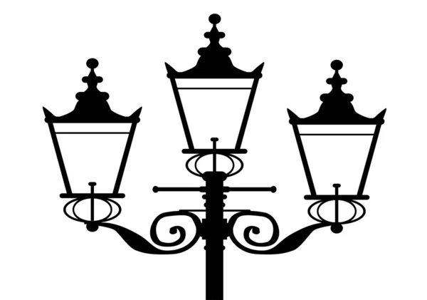 Street Lamp Silhouette — Stock Vector