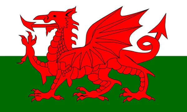 Welsh дракона прапор — стоковий вектор