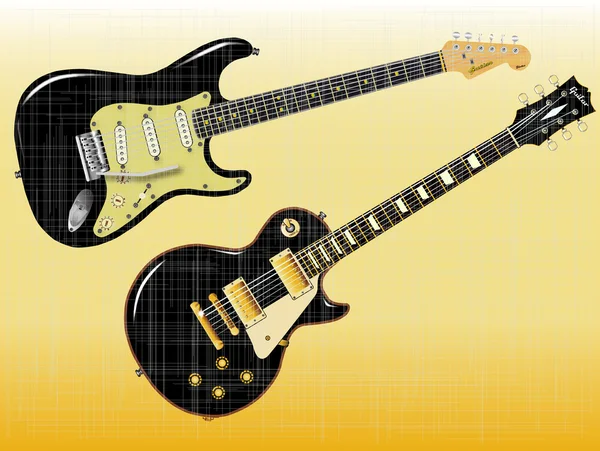 Guitarra gigantes copia — Vector de stock