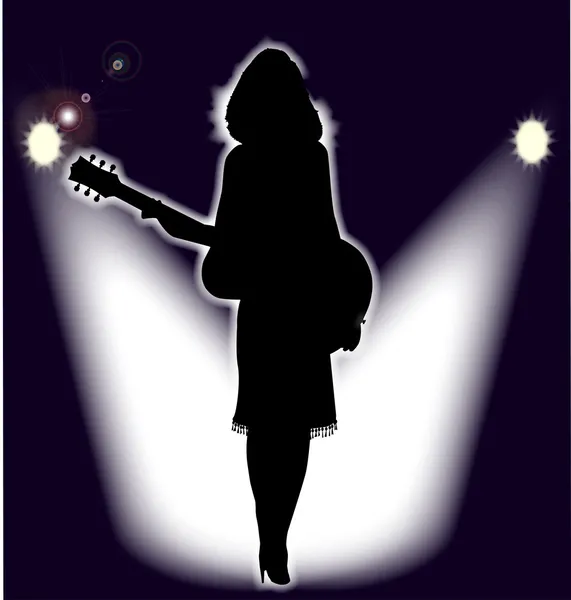 女性ギタリストストックベクター ロイヤリティフリー女性ギタリストイラスト Depositphotos