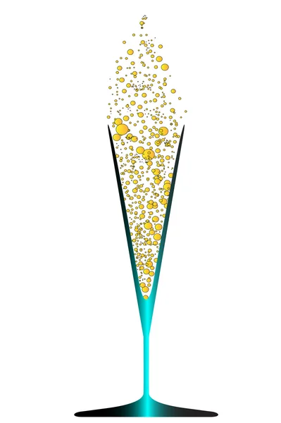 Şampanya bardağı şeklinde v — Stok Vektör