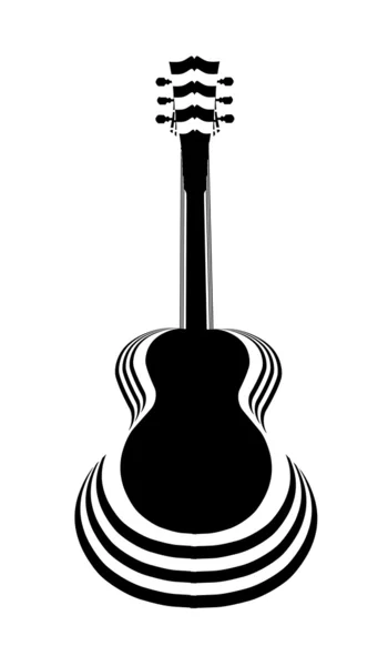 Akustická kytara výřez — Stockový vektor