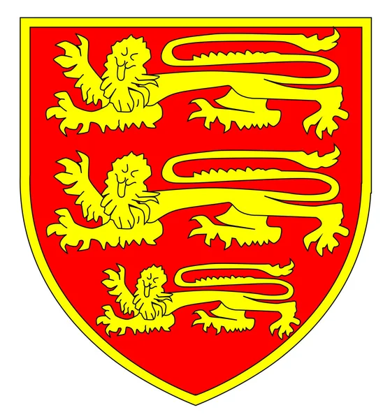 Escudo britânico de três leões —  Vetores de Stock