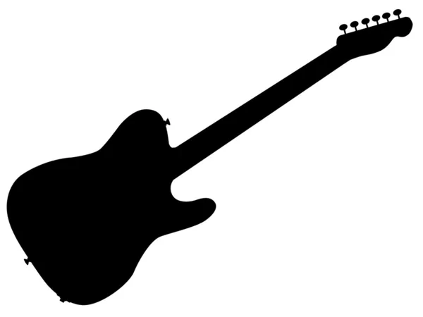 Rock gitaar silhouet — Stockvector