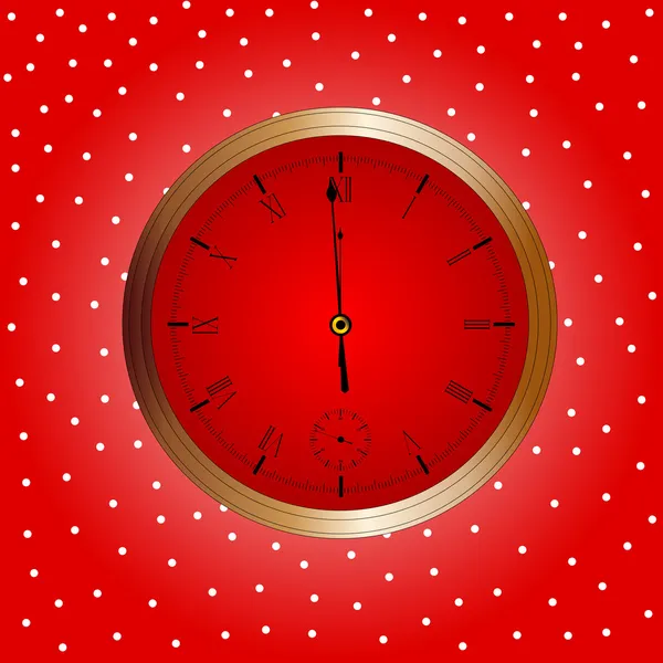 Horloge de Noël — Image vectorielle