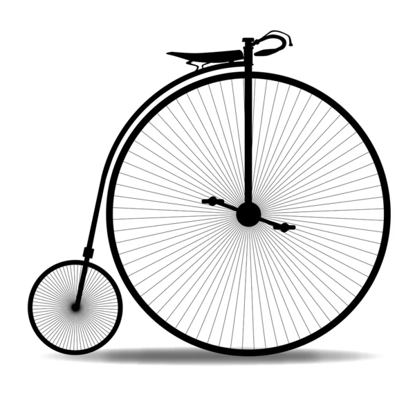 Penny farthing silhouet — Stockvector