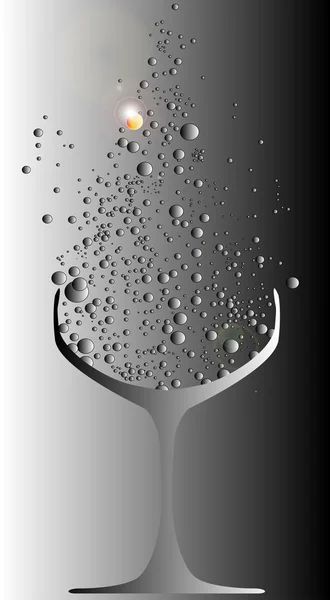 Bicchiere di bolle — Vettoriale Stock