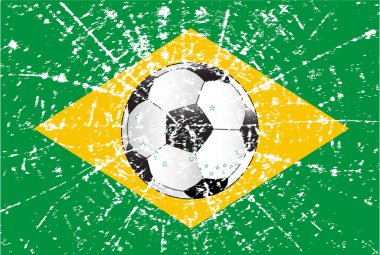 Grunge Brezilyalı futbol bayrağı
