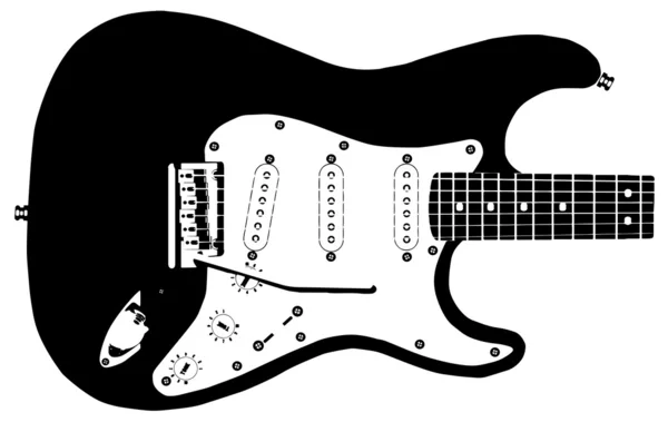 Dibujo de guitarra — Vector de stock