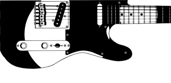 Menggambar Gitar Listrik - Stok Vektor