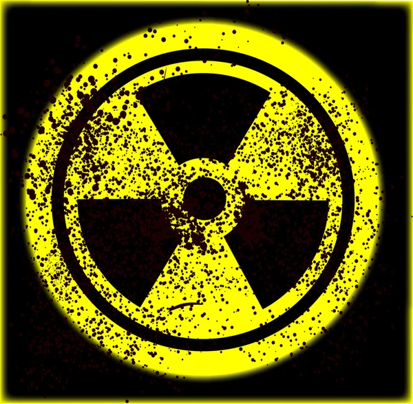 Let op radioactieve — Stockvector