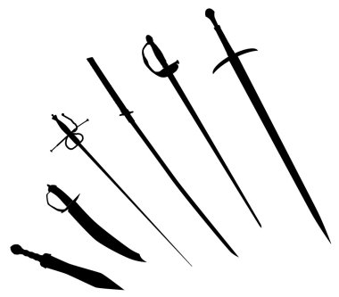 Sword Silhouettes clipart