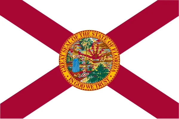 Bandera del Estado de Florida — Vector de stock