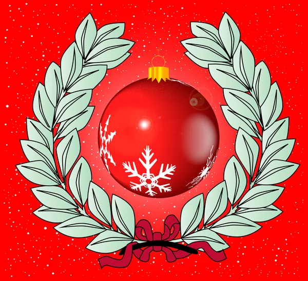 Christmas Wreath — Stock Vector