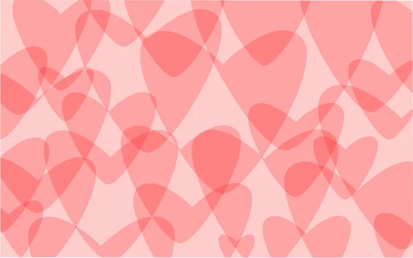 Fondo corazones rosados — Vector de stock