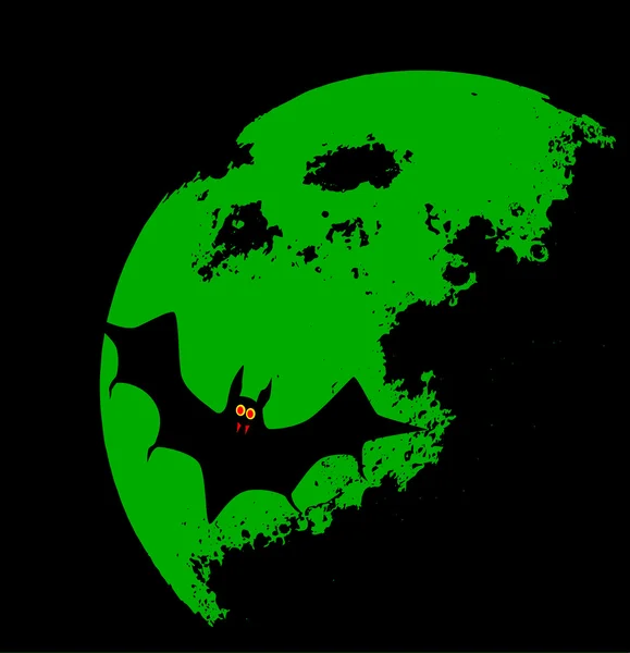 Morcego Lunar — Vetor de Stock
