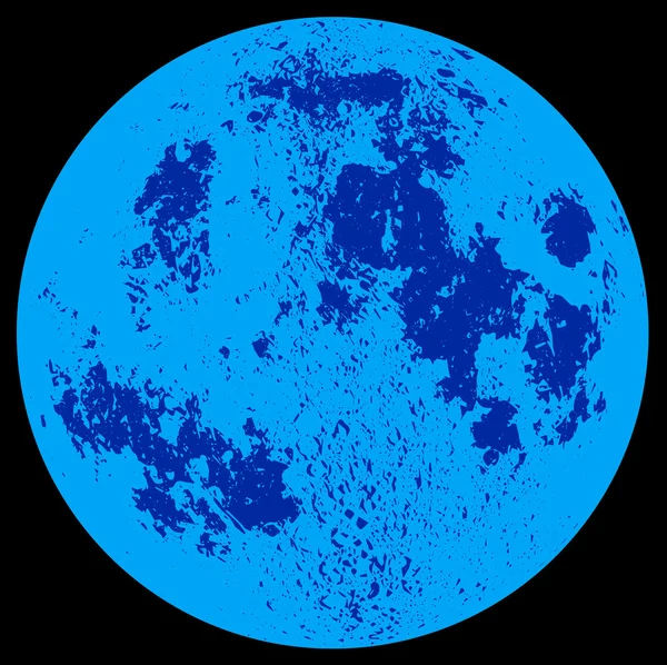 Luna azul — Vector de stock