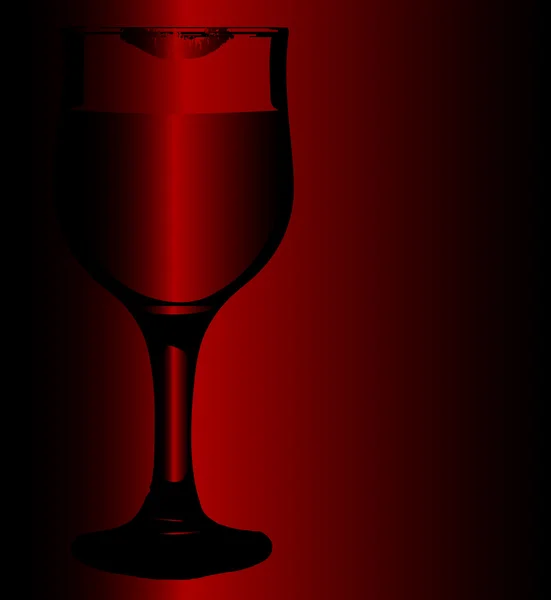 Rouge à lèvres Verre à vin — Image vectorielle