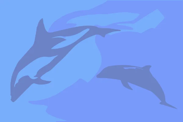 Дельфин фон — стоковый вектор
