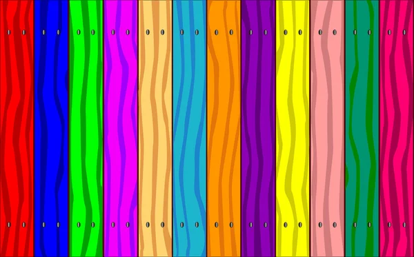 Rainbow Fence — Stock Vector