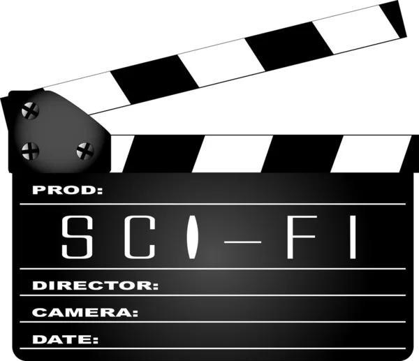 Clapperboard de science-fiction — Image vectorielle