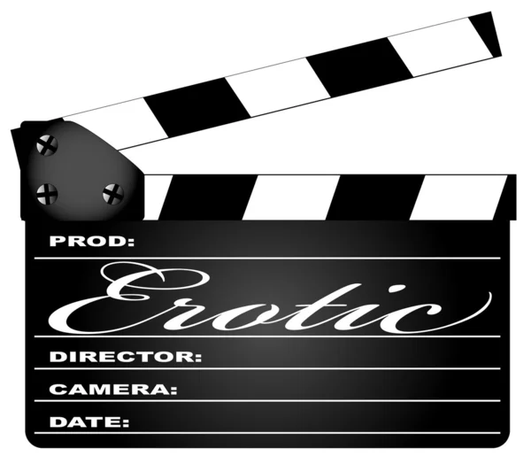 Film erotico Clapperboard — Vettoriale Stock