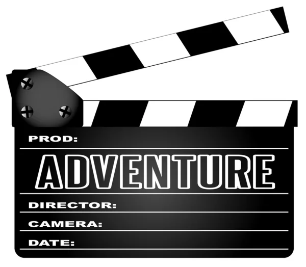 Film d'aventure Clapperboard — Image vectorielle