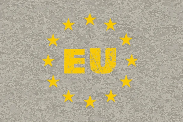 Bandiera UE concreta — Vettoriale Stock