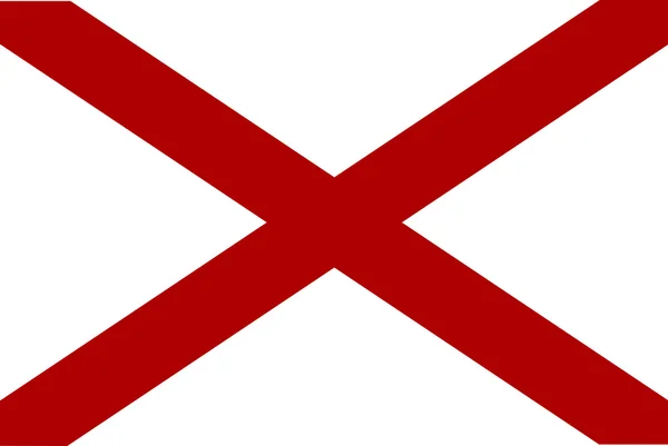 Alabama sate vlag — Stockvector